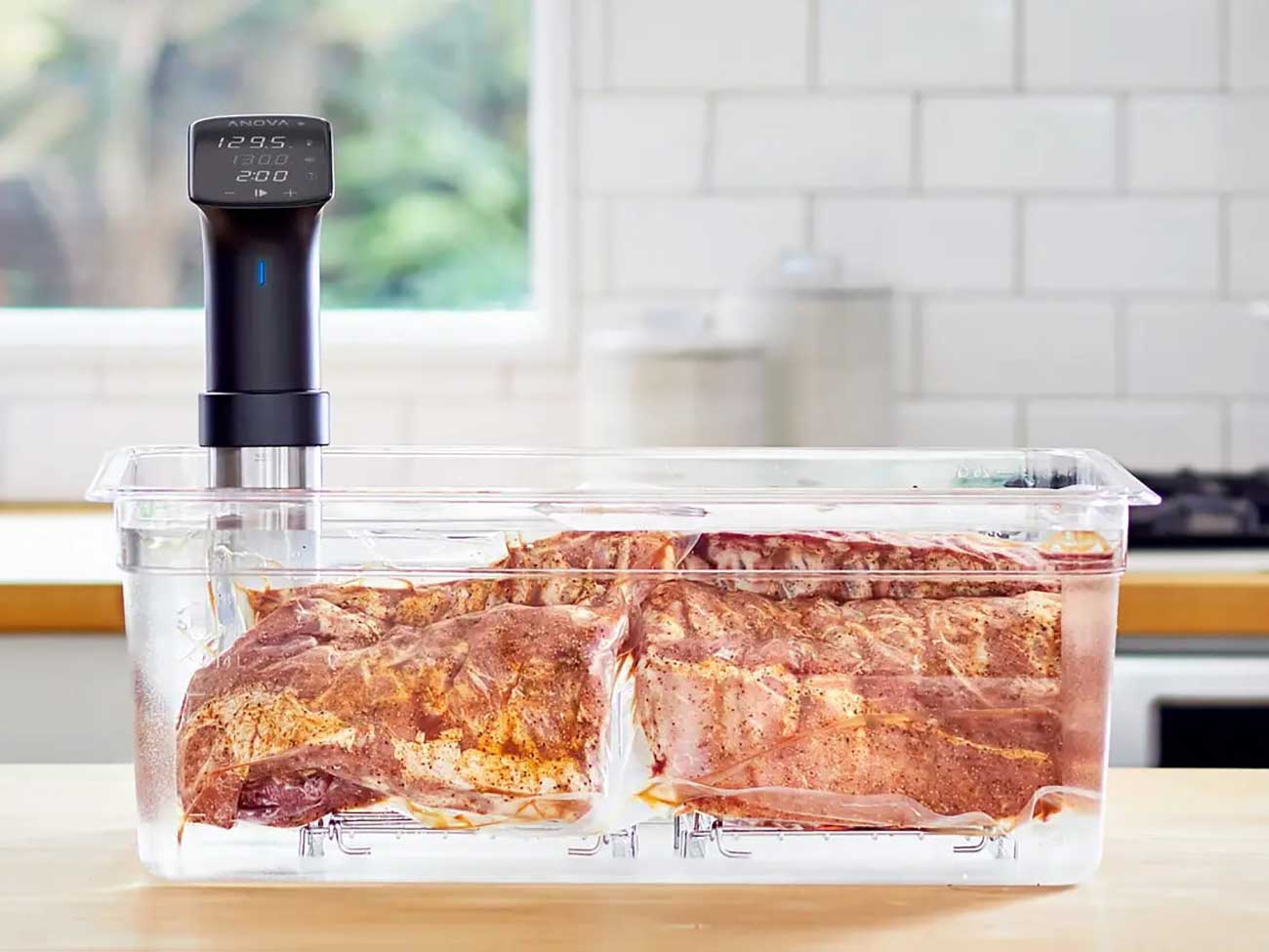 Sous Vide in Use in Kitchen Setting Detail 2