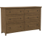 Archbold Furniture Emmerson Dresser with 6 Drawers in Mineral | Aged Graphite