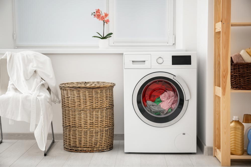 Washing Machine with Load of Laundry