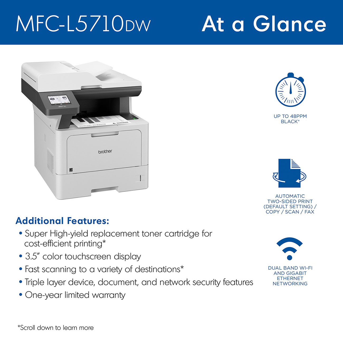 Brother - MFCL5710DW - Printers & Scanners