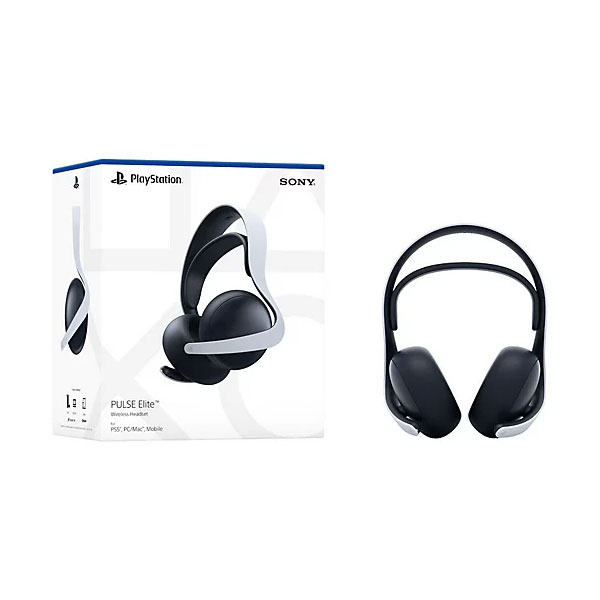 Front Right View of Sony Video Gaming Headset with Packaging Box