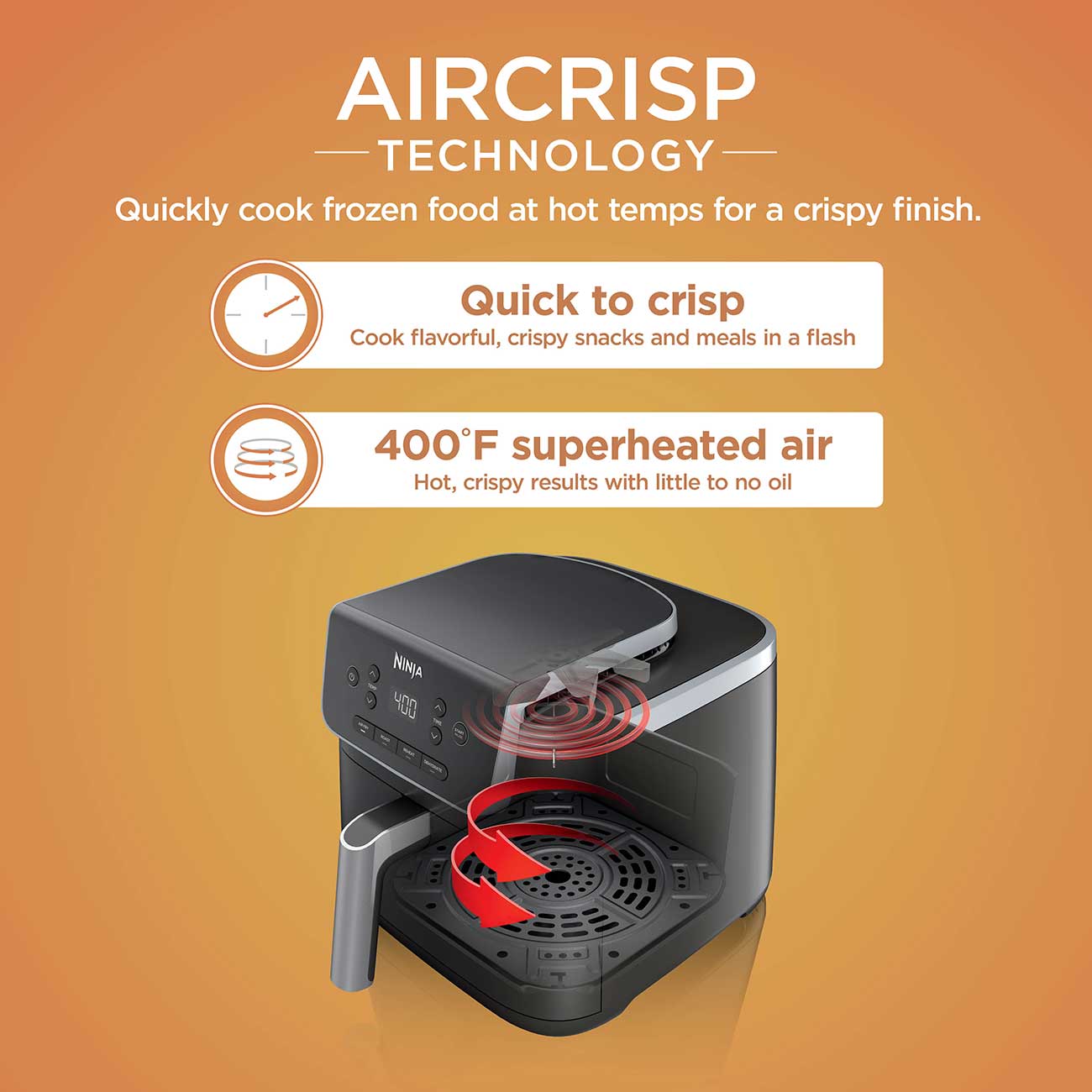Ninja Air Fryer Pro 4-in-1 AirCrisp Tech Detail