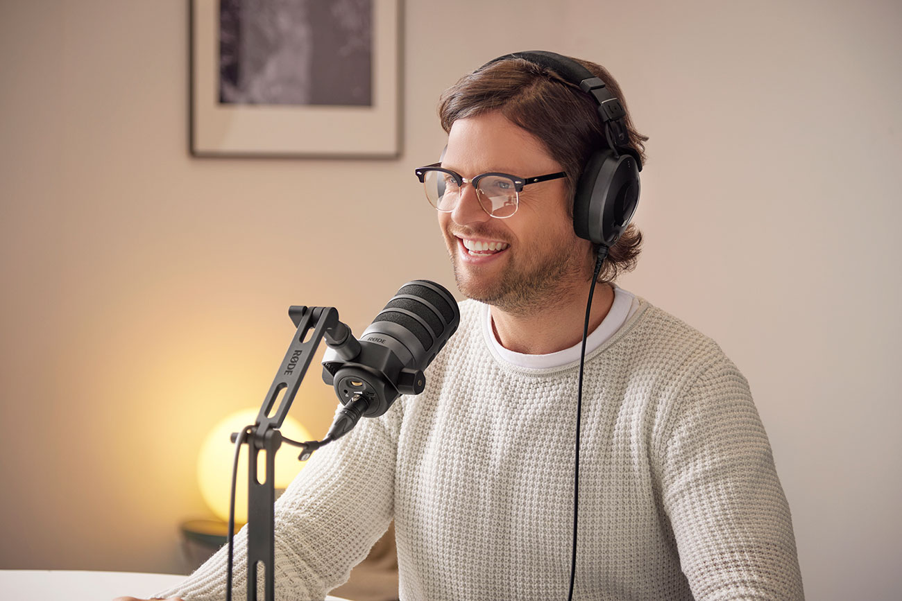 View Of Person Using The Microphone