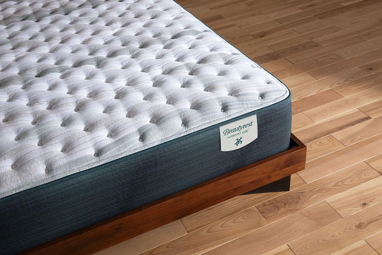 Corner view of beauty rest mattress