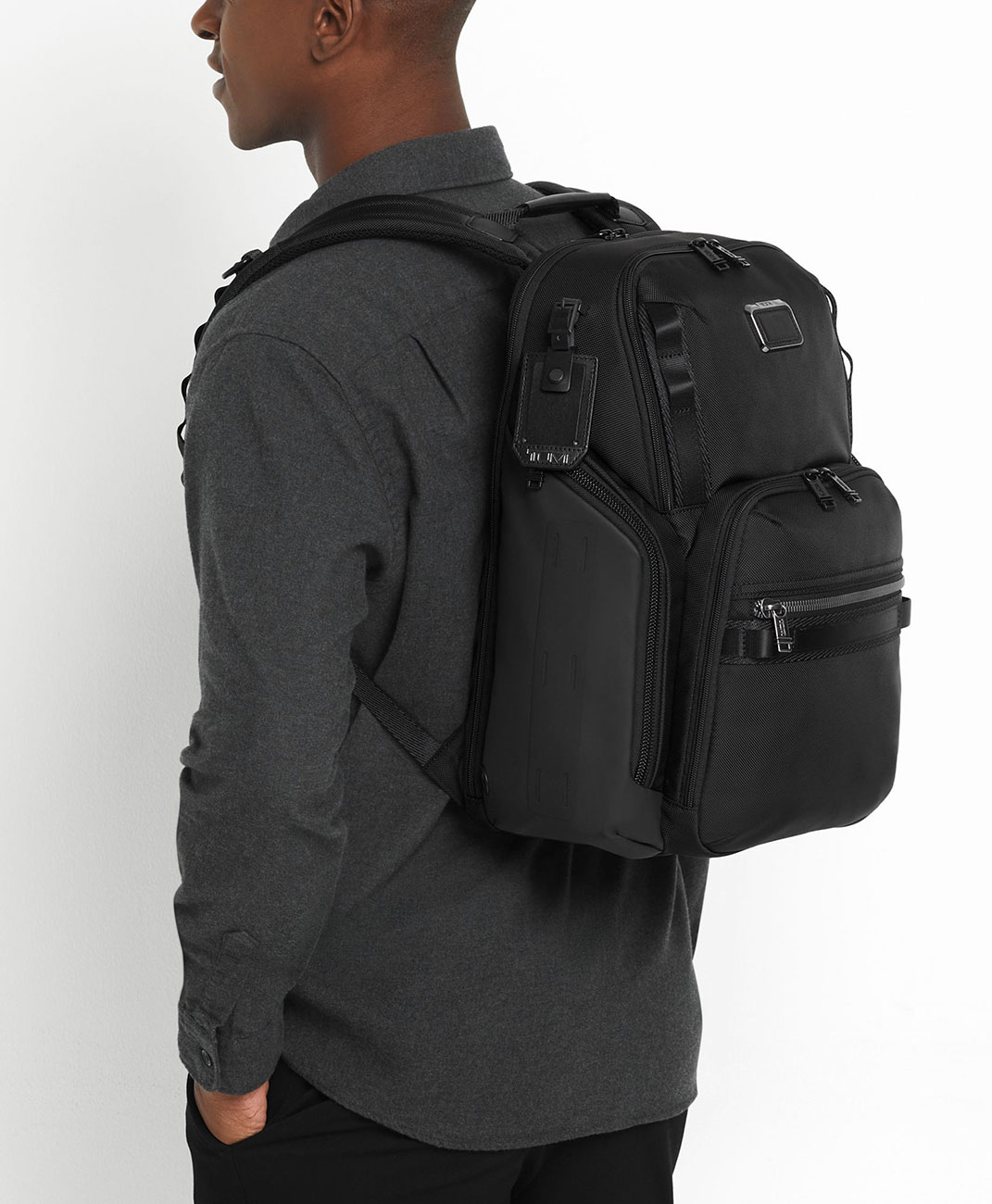 Lifestyle View of the TUMI Alpha Bravo Black Search Backpack