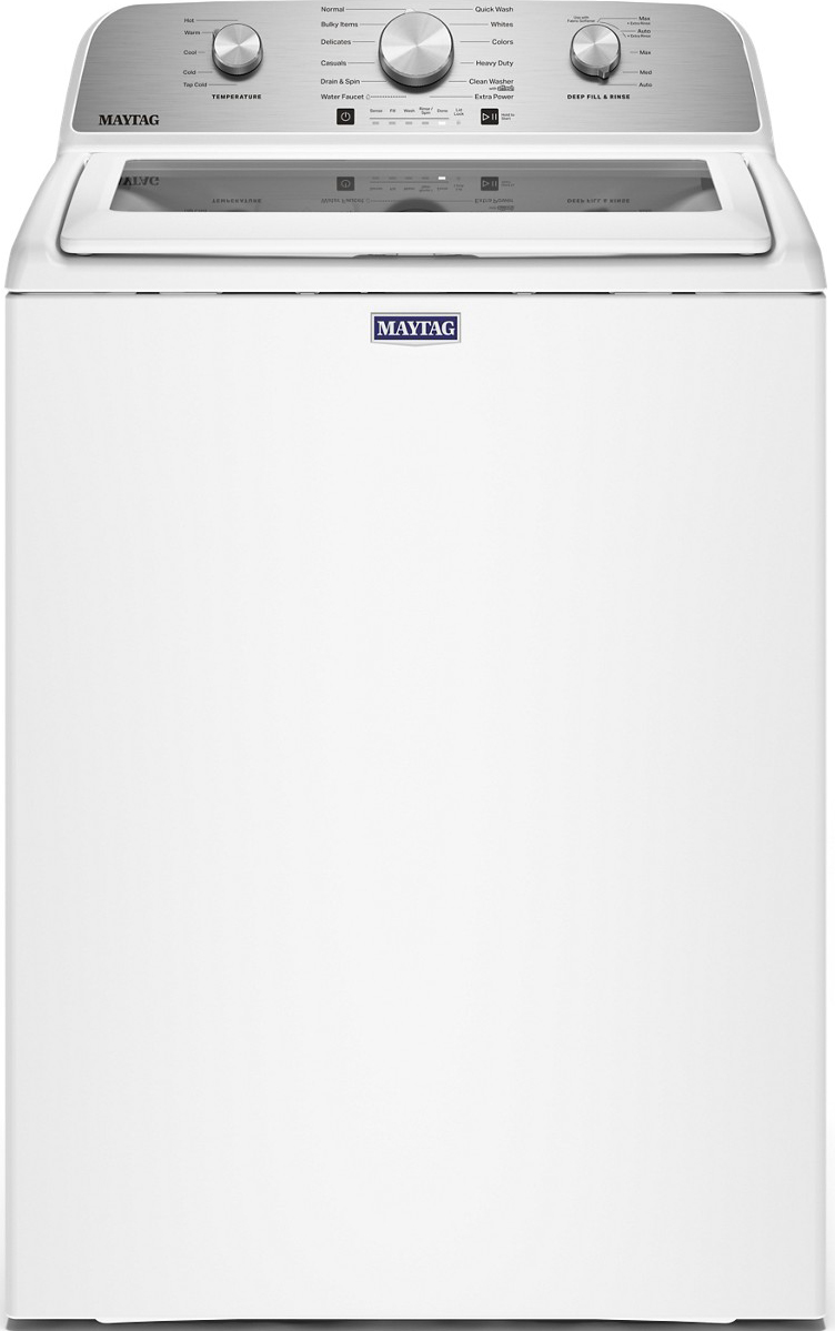 Main Front View of Maytag Washer in White