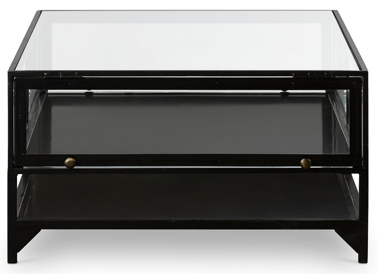 Side View of the Belmont Collection Shadow Box Coffee Table