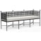 Sunset West Provence Bench in Century Pewter | Canvas Flax Sunbrella