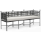 Sunset West Provence Bench in Century Pewter | Canvas Flax Sunbrella