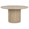 Classic Home Vander Solid Wood Round Dining Table in Cream Washed