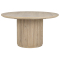 Classic Home Vander Solid Wood Round Dining Table in Cream Washed