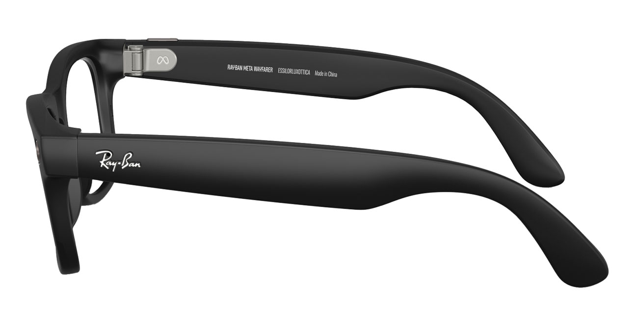 Side view of Ray-Ban Meta Sunglasses with clear lenses