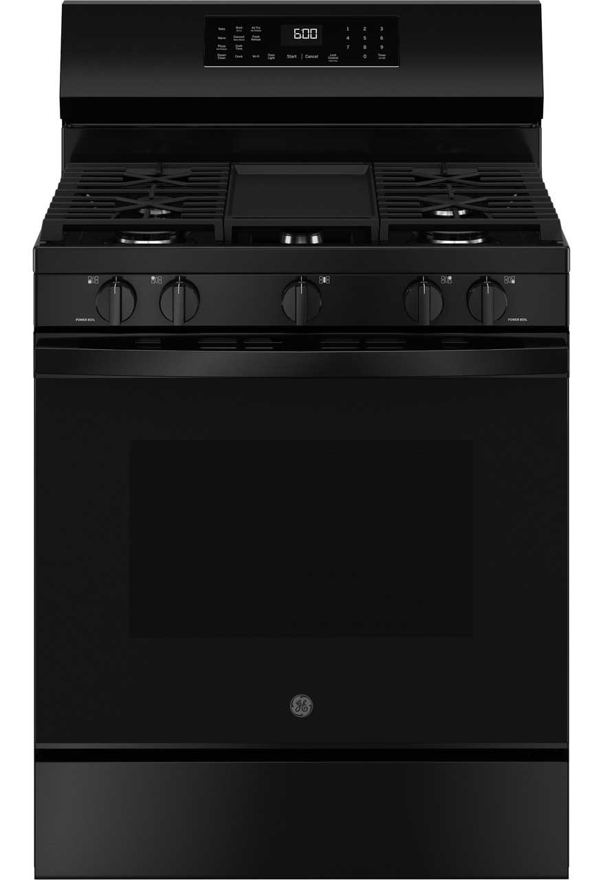 GE Gas Range 600 Series 30 In. Free-Standing in Black