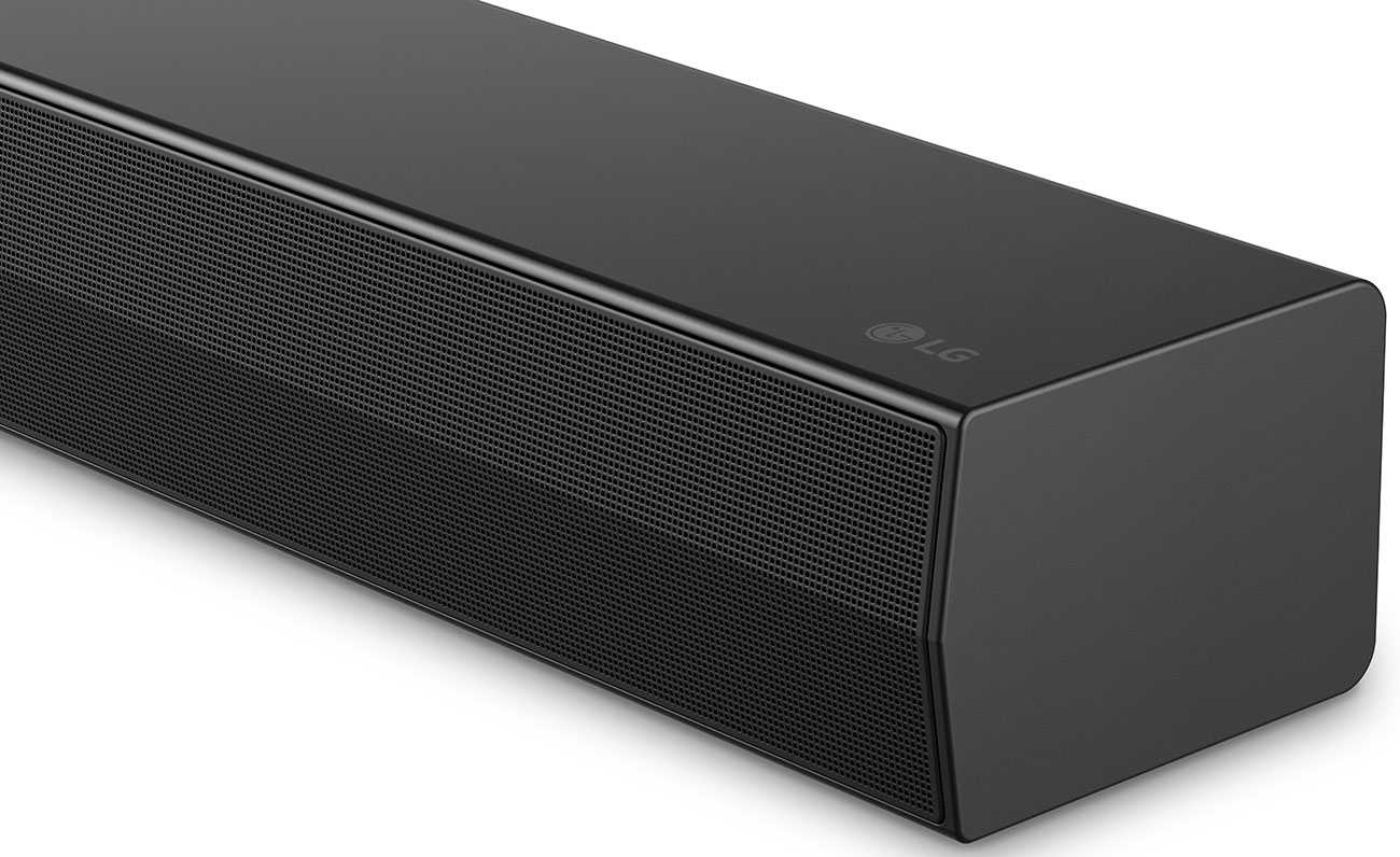 Front Right Corner View of LG Soundbar