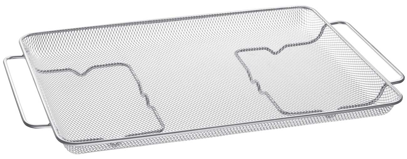 Angle view of Air Fry Tray in Stainless Steel.