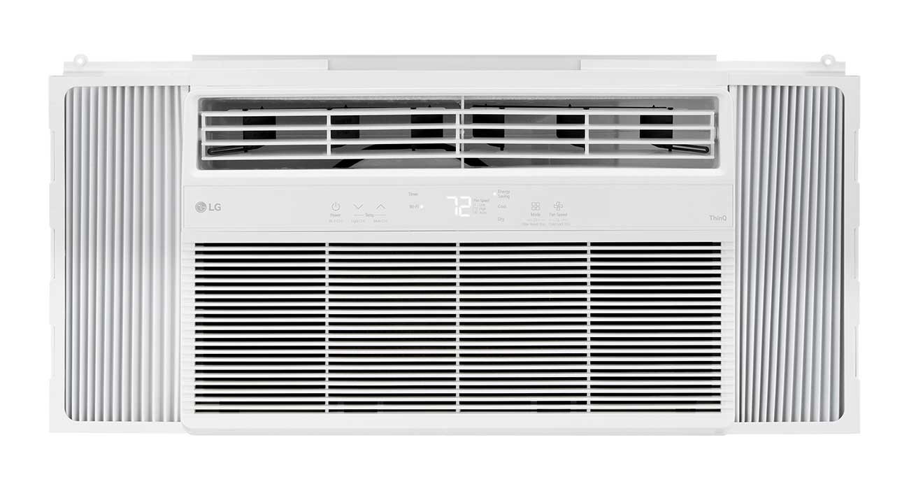 Front view of Window Air Conditioner (Window Panels)