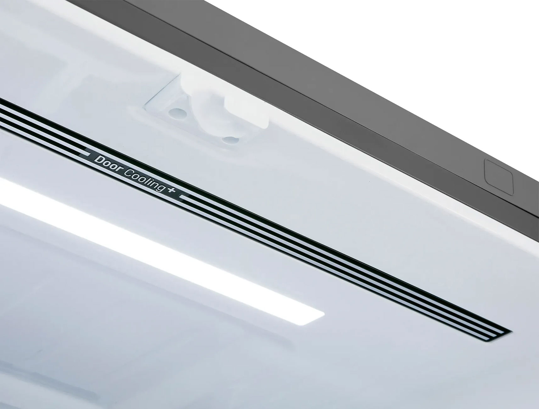 Close up view of door cooling on LG refrigerator