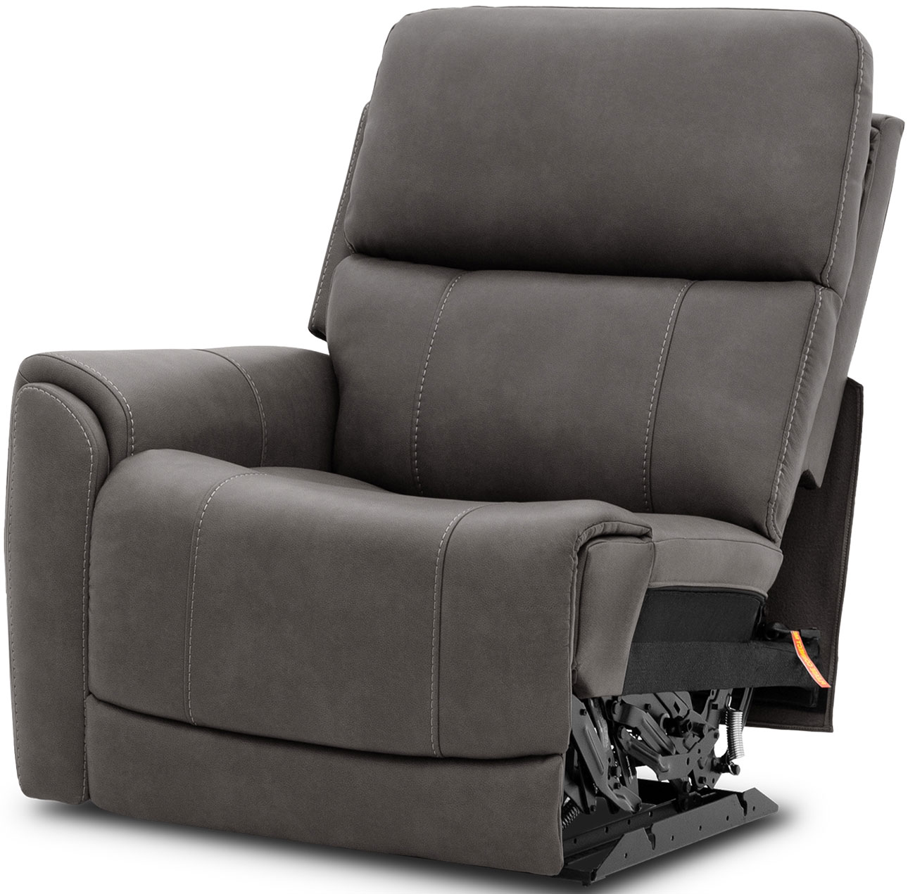 Flexsteel Carter LAF Power Recliner with Power Headrest and Lumbar in Smoke Fabric