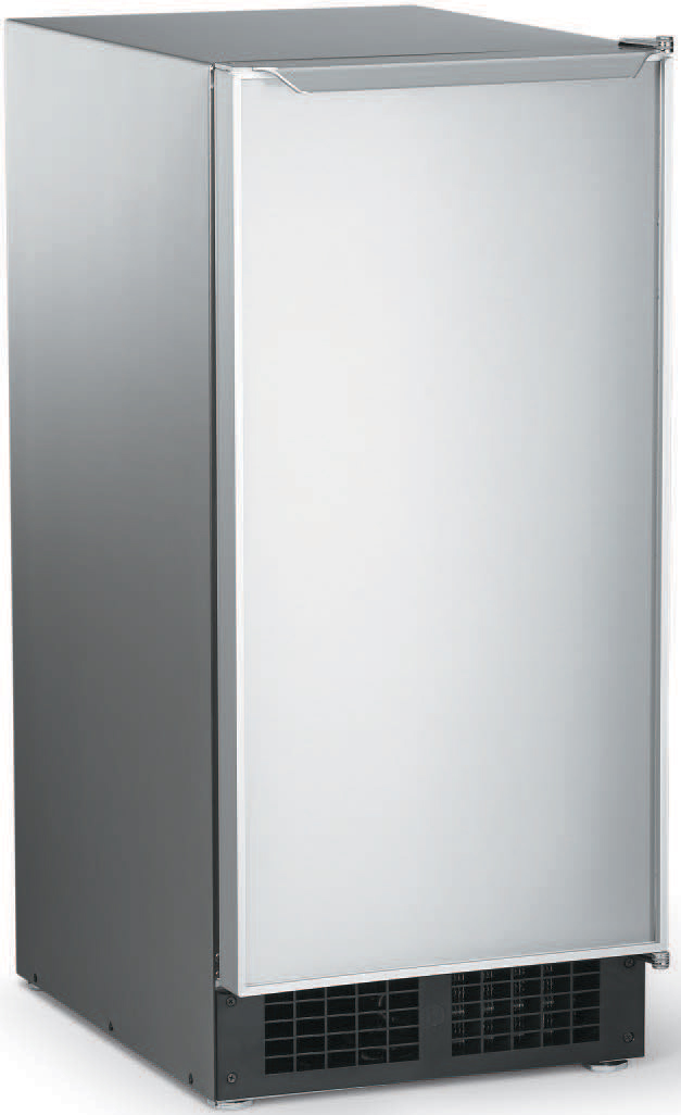 Main Front view of Scotsman Ice Machine in Aluminum -Stainless