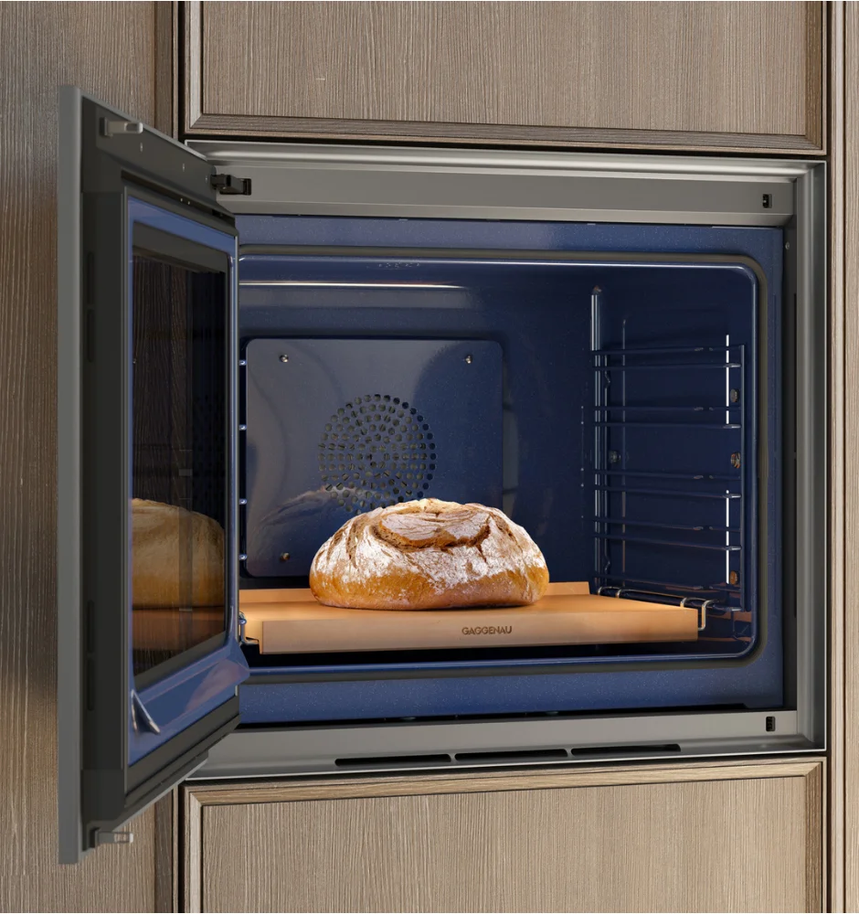 Bread resting on a Gaggenau pizza stone accessory