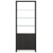 BDI Linea 33" Charcoal Stained Ash Double Bookcase