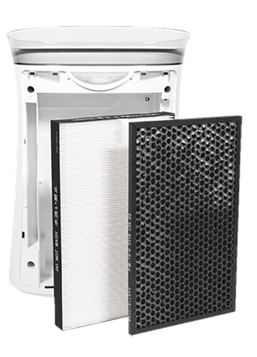 Sharp Air Purifier With Disconnected Back Vent Panel and HEPA Filter
