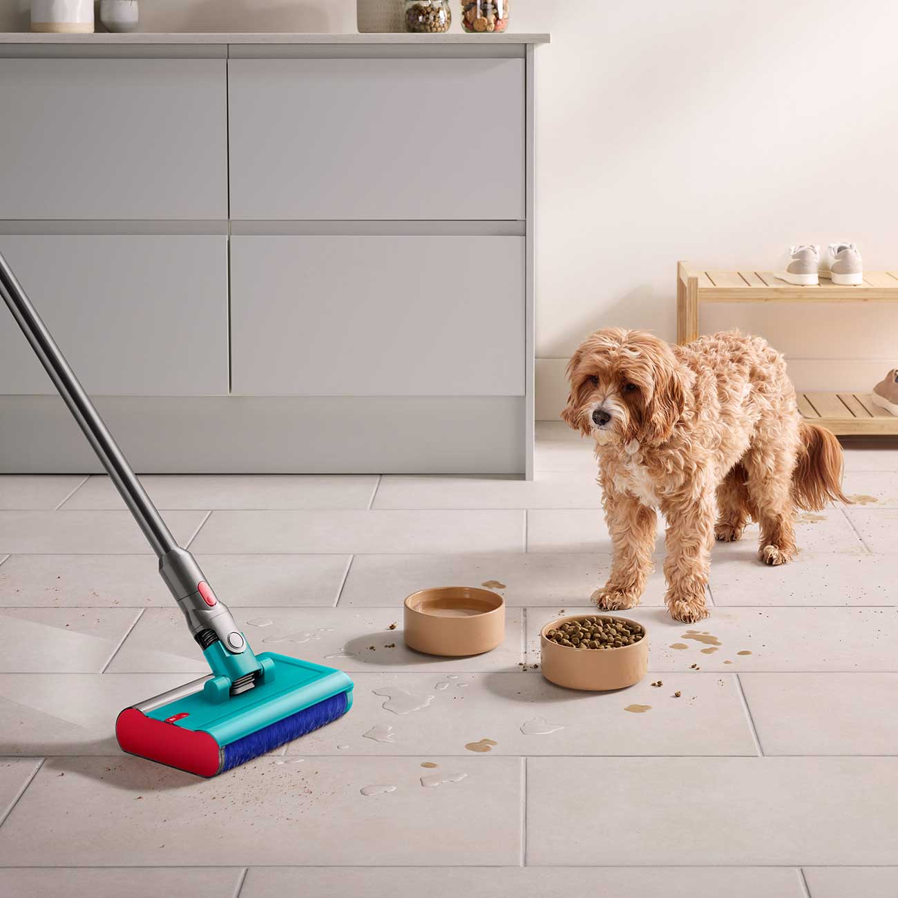 Stick Vacuum to Clean Pet Mess Detail