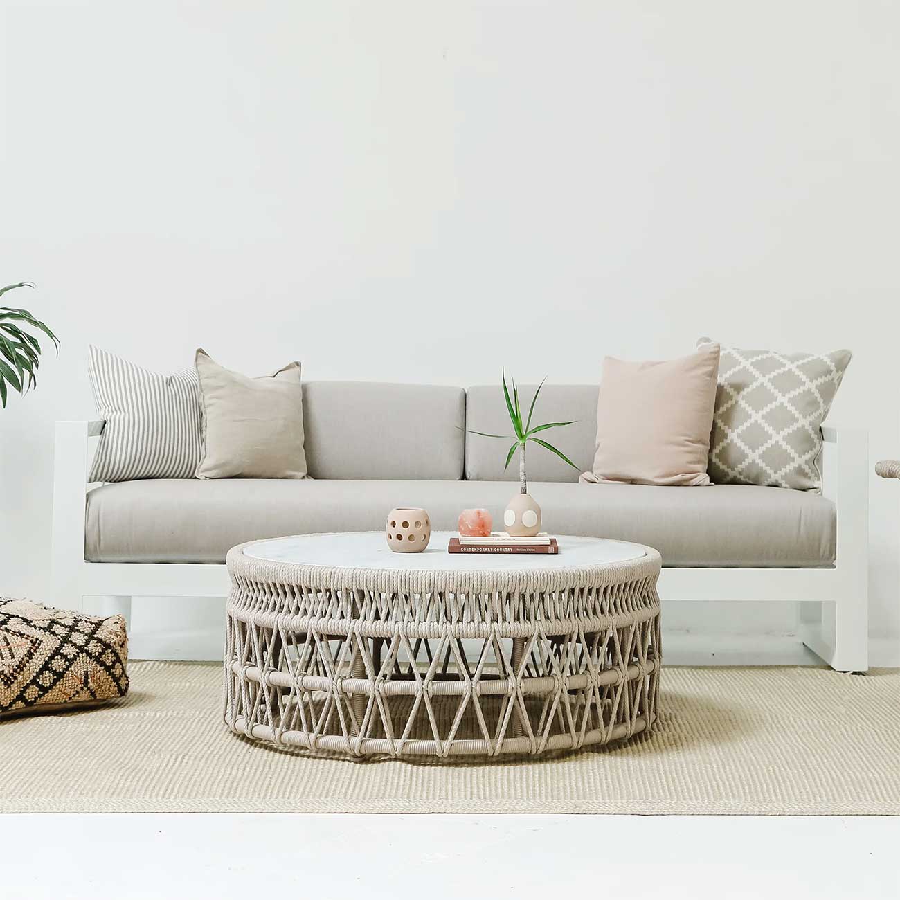 View of Sunset West Coffee Table on Patio