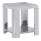 Bernhardt Aura Side Table in Polished Stainless Steel