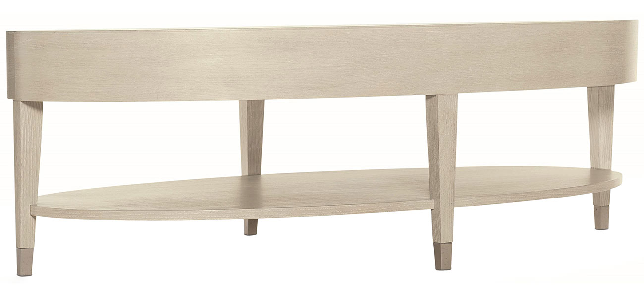 Bernhardt East Hampton Cocktail Table in Cerused Linen | Aged Silver