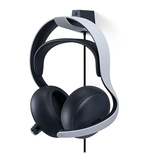 Front Right View of Sony Video Gaming Headset with Charging Hanger