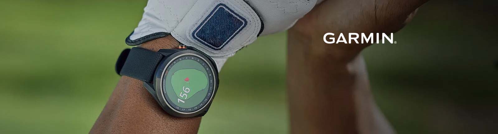 Closeup of Garmin GPS watch