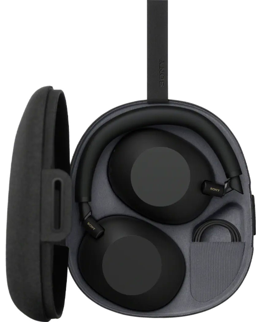 Top View of Sony Wireless Noice Cancelling Headphones in Case