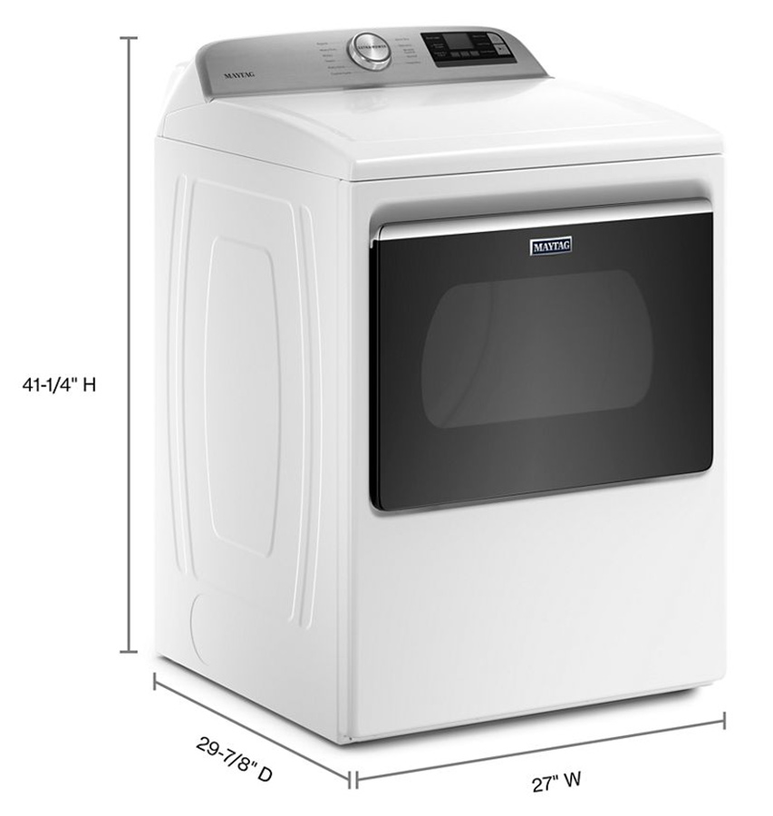 Dryer with measurements.