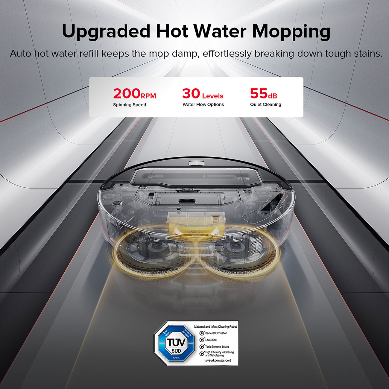 Feature View of Hot Water Mopping