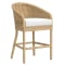 Sunset West Playa Bar Stool in Soothe Pearl Sunbrella | Natural
