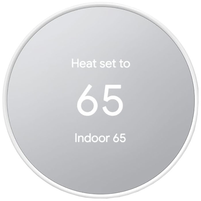 Main View of Google Nest Snow Thermostat - GA01334-US