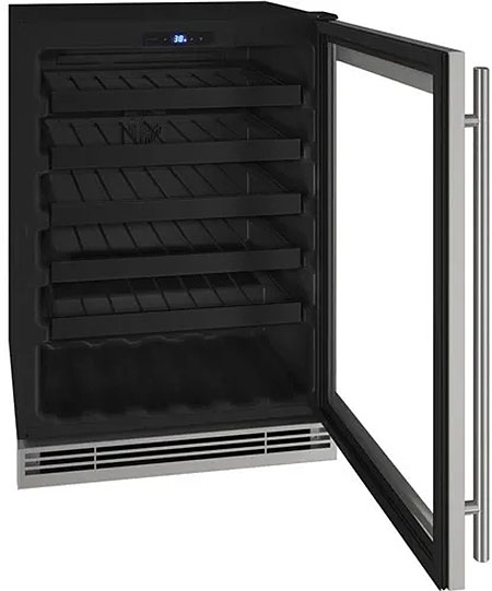 ULine 24" Black Wine Refrigerator UHWC124BG01A Abt