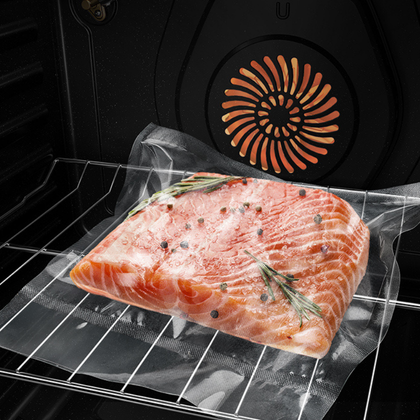 Air sous vide cooking feature locking in moisture and flavor