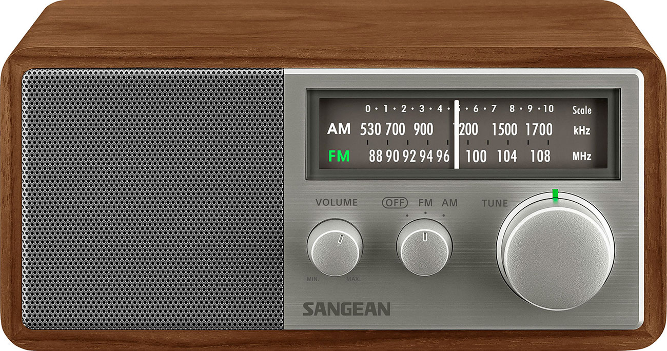 Front View Image of Sangean Wood Cabinet AM/FM Analog Radio SG-116
