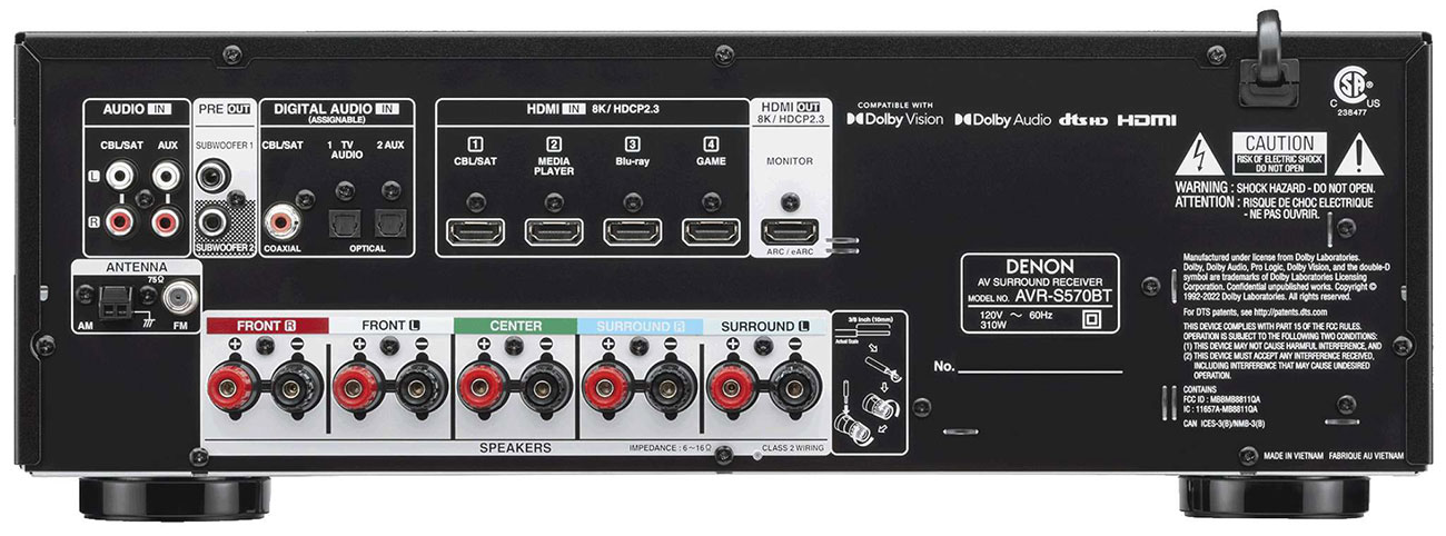 Denon - AVRS570BT - Audio Receivers