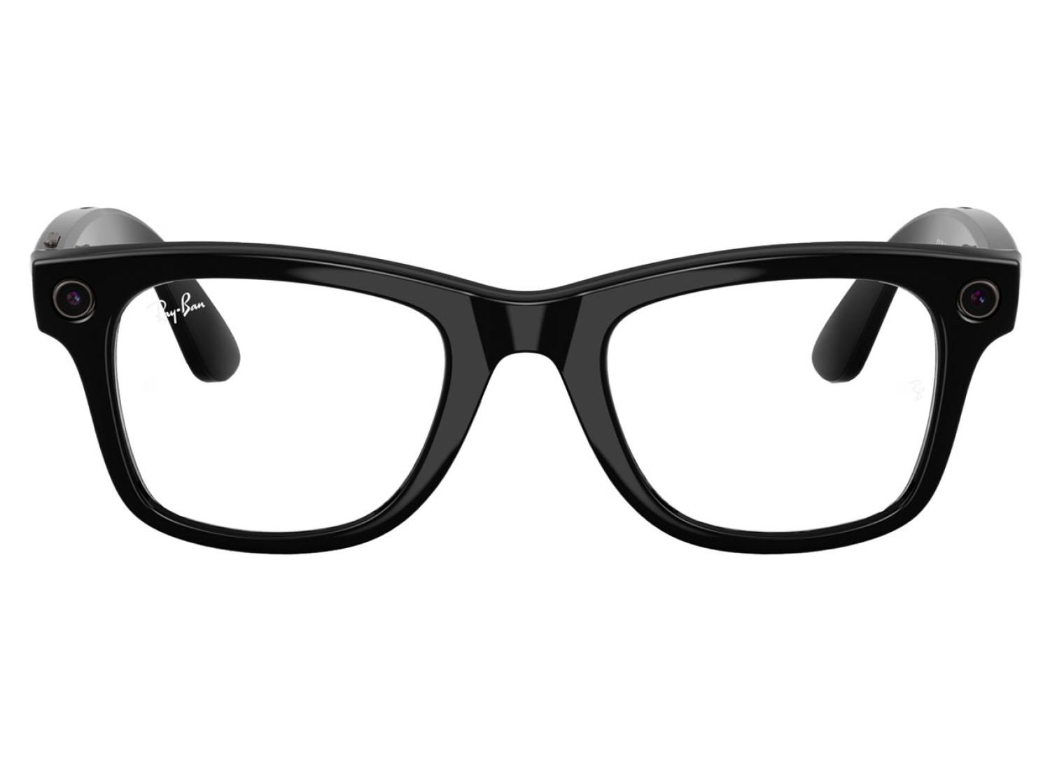Pause Ray Ray-Ban Meta Wayfarers, Clear/Green Transition Lenses