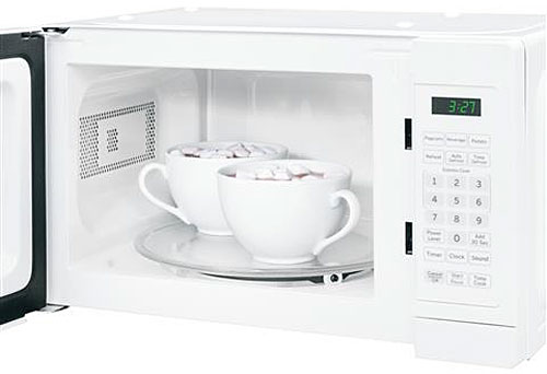 GE 0.7 Cu. Ft. White Countertop Microwave Oven Abt