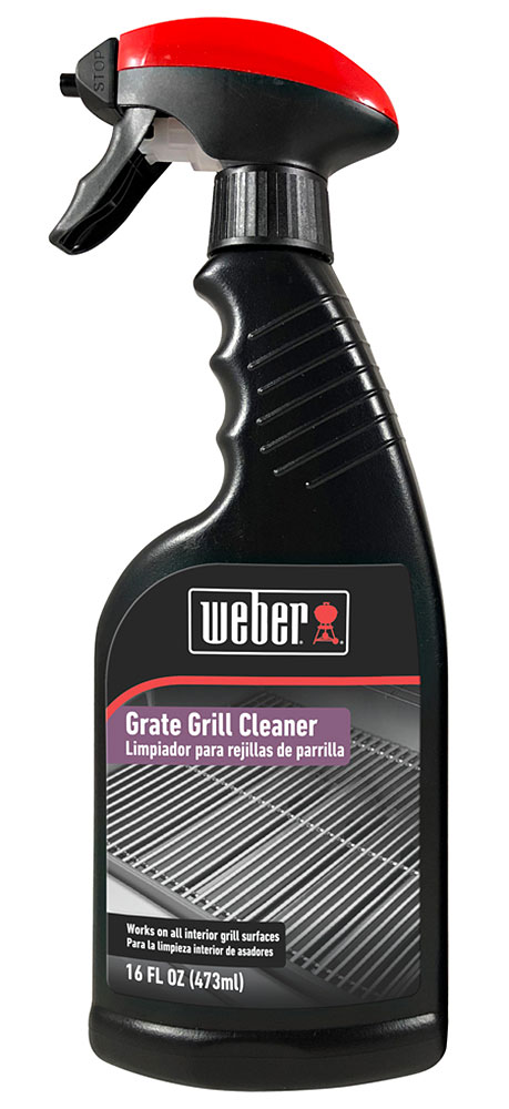 Front view of Weber grate grill cleaner bottle with nozzle