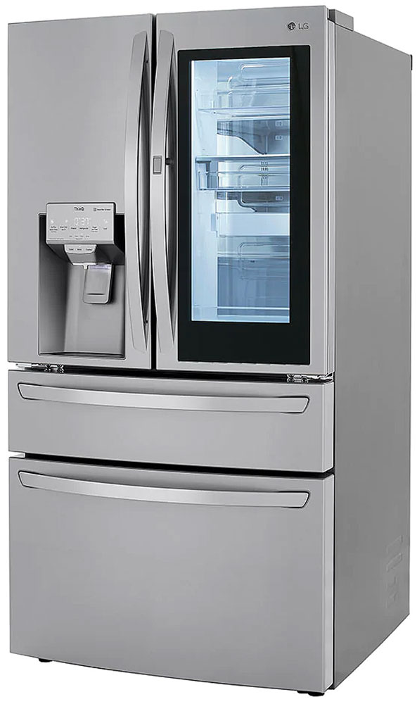 Right angle image of counter-depth refrigerator