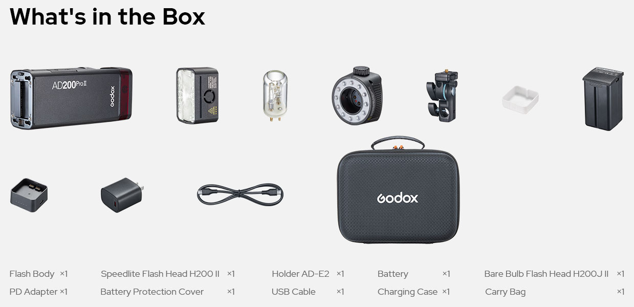Godox - AD200PROII - Studio LED Light Kits