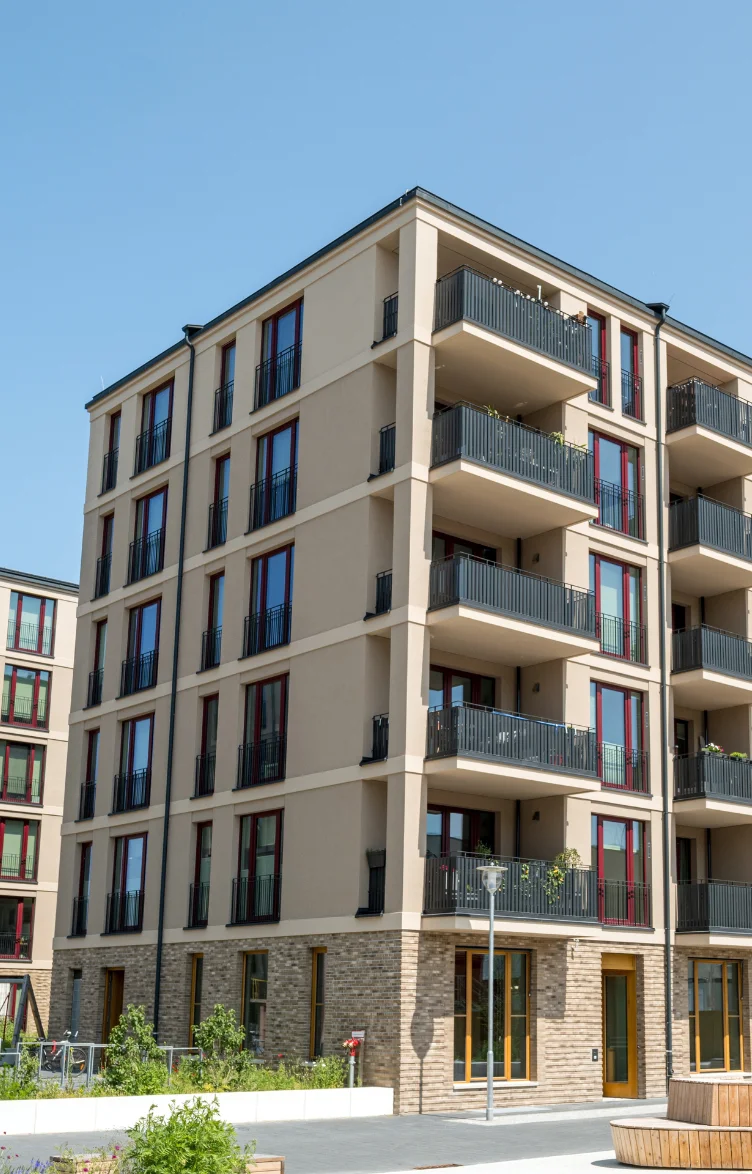 Modern residential apartment building