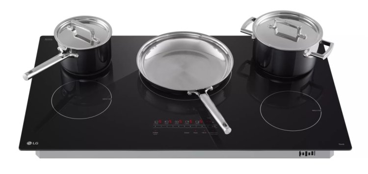 Large image of LG Cooktop Smart Induction With Ultra Heat 4.3kW Element 36-Inch In Black Glass