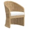 Sunset West Playa Dining Chair in Soothe Pearl Sunbrella | Natural