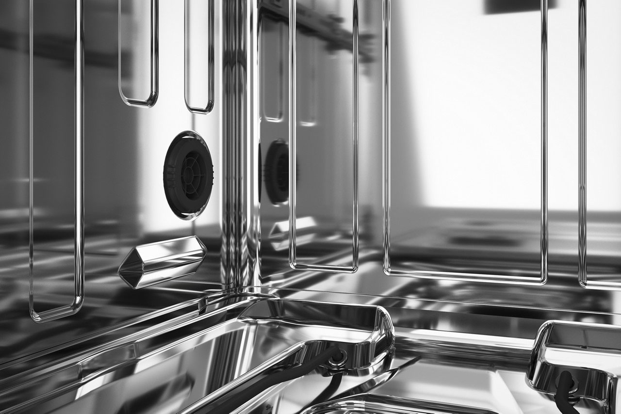 Inside view of KitchenAid Dishwasher
